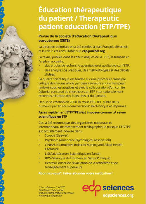 Revue ETP/TPE